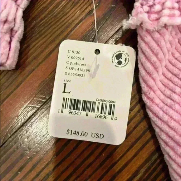 New NWT Free People Moon Flower Mini Corduroy Pink Dress Size Large - Picture 6 of 8